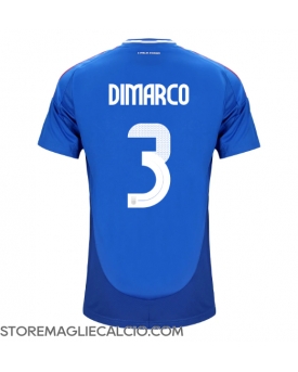 Italia Federico Dimarco #3 Maglia Gara Casa Repliche Europei 2024